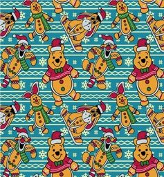 [NNW1002] BRUSH ESTAMPADO WINNIE POOH  NAVIDAD