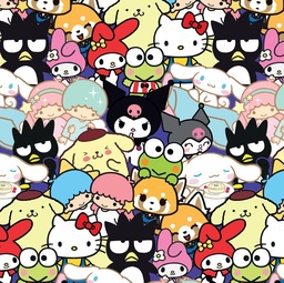 [DHK1009] BRUSH ESTAMPADO HELLO KITTY Y SUS AMIGOS