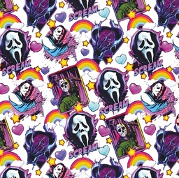 [HWN1012] BRUSH ESTAMPADO TERROR FONDO BLANCO