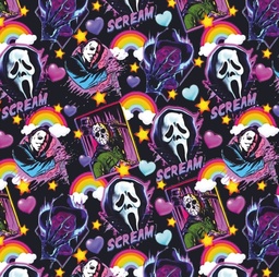 [HWN1013] BRUSH ESTAMPADO TERROR FONDO NEGRO