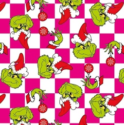 [NGR1026] BRUSH ESTAMPADO GRINCH CUADROS MAGENTA