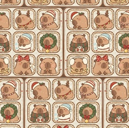 [ACB1019] BRUSH CAPIBARA NAVIDAD TRADICIONAL