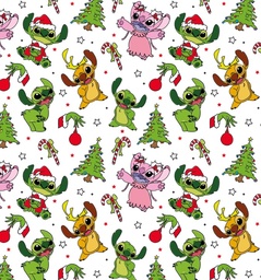 [NTT1008] BRUSH ESTAMPADO STITCH NAVIDAD GRINCH