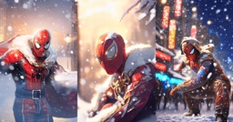 [FNS1002] BRUSH ESTAMPADO FRENTES NAVIDAD SPIDER-MAN ADULTO