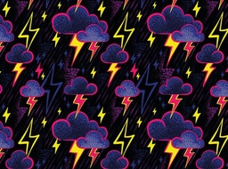 [VRA1000] BRUSH ESTAMPADO NUBE Y RAYO