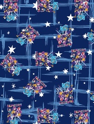 [DHU1008] BRUSH ESTAMPADO HUNTERS RAYAS AZUL