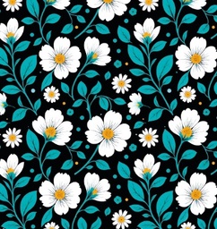 [FLO1093] BRUSH ESTAMPADO FLOR BLANCA CON JADE