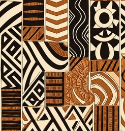 [FDN1033] BRUSH ESTAMPADO CARIBEÑO CAFE NEGRO