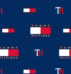 [MTH1001] BRUSH ESTAMPADO TOMMY HILFIGER FONDO AZUL NAVY