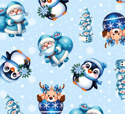 [NST1012] BRUSH ESTAMPADO SANTA & AMIGOS NAVIDEÑOS