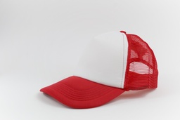 [10089] GORRA MALLA ROJO-BLANCO    