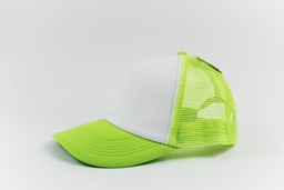 [10099] GORRA MALLA AMARILLO NEON-BLANCO   